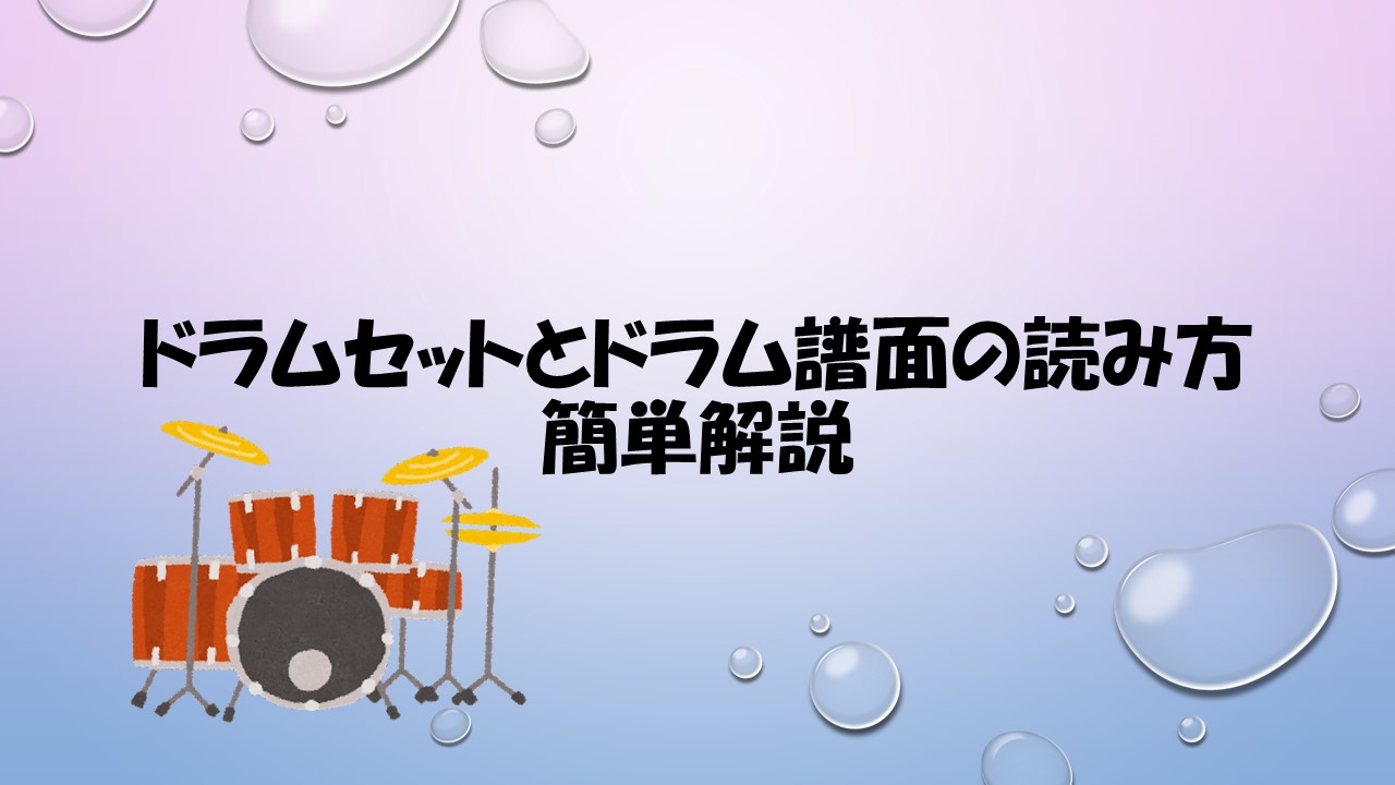 ドラムセットとドラム譜面の読み方解説